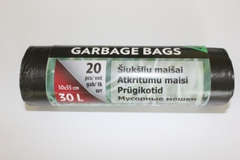 30L HDPE maišas 20 vnt