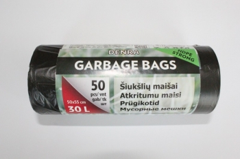 30L HDPE maišas 50 vnt