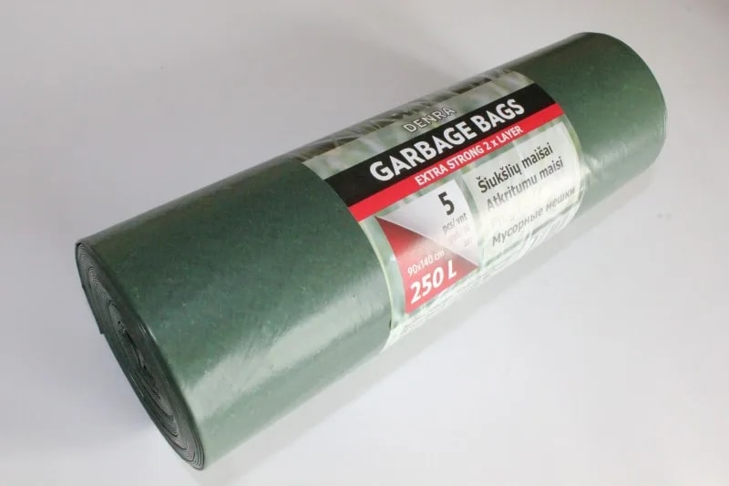 250L maišas žaliai/juodas
